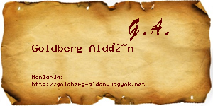 Goldberg Aldán névjegykártya